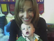 Rachel with her son, Caden