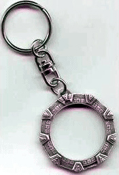 Pewter Stargate keychain
