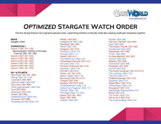 Optimized Stargate Watch Order (Page 1 of 2)