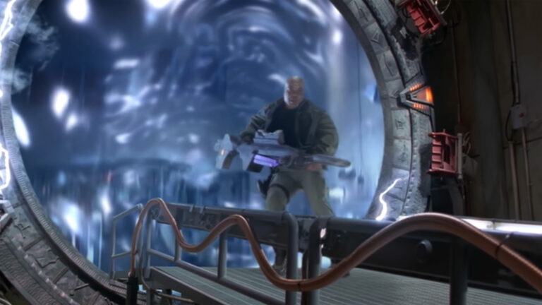 Teal'c emerges safely from the Stargate ("48 Hours")