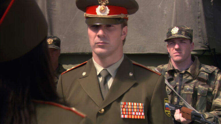 Russian Colonel Chernovshev (Mike Dopud) ("Full Alert")